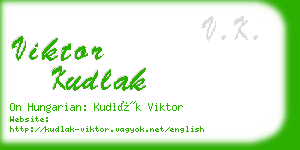 viktor kudlak business card